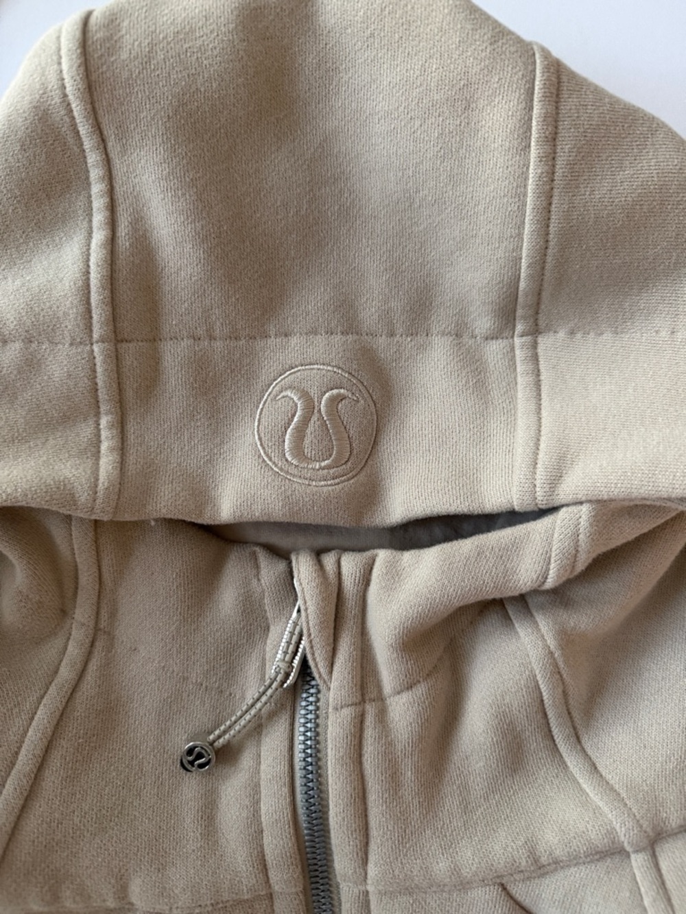 Lululemon Cropped Zip Hoodie Jacket Taupe size 8 - Picture 7 of 9